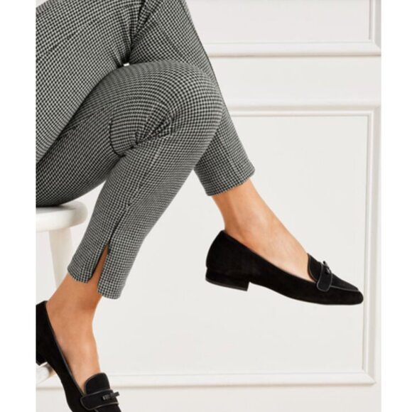 Talbots Pants - Talbots Soho Leggings  - Tiny Houndstooth in Black and White